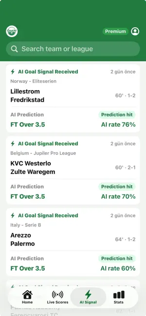GoalAI screenshot 2