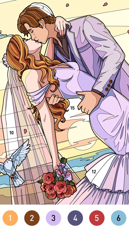 Gown Color - Paint by number screenshot 3