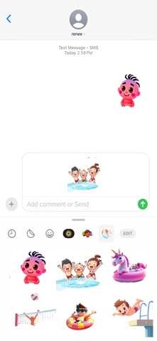 泳池派对有趣贴纸 screenshot