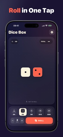 Dice Box - Quick Dice Roller iPhone screenshot