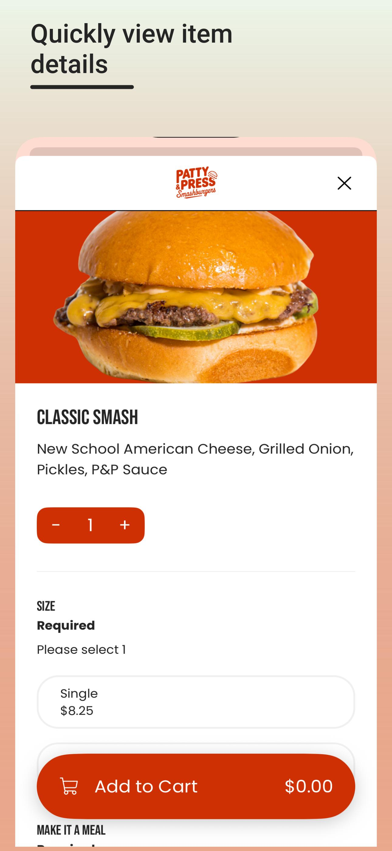 Patty & Press Smashburgers screenshot 6