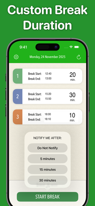 BreakTime - work break timer Screenshot 5 of 8
