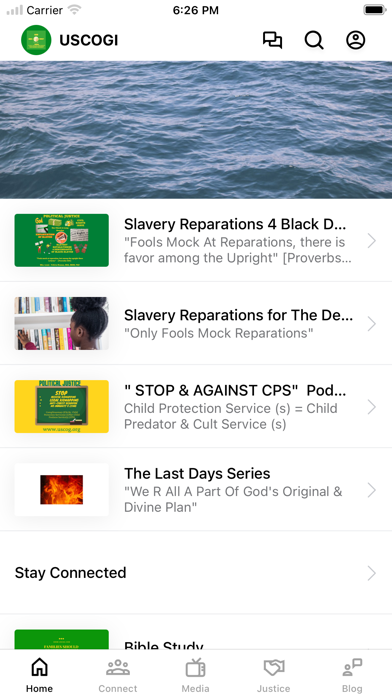 USCOGI app screenshot