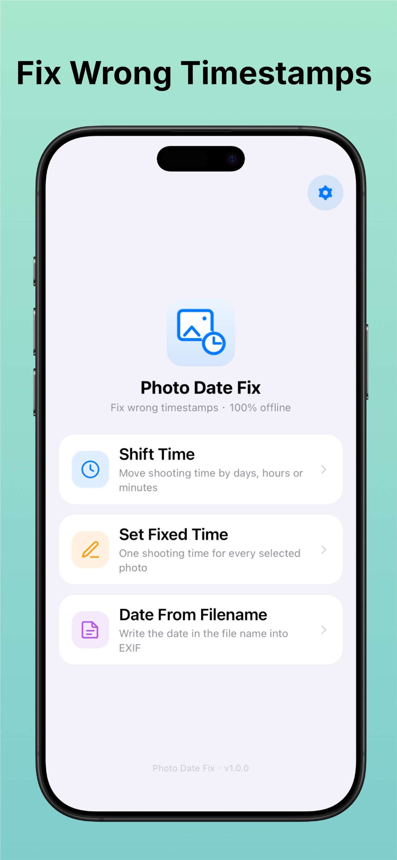 Screenshot 1 of Photo Date Fix - 100% Offline