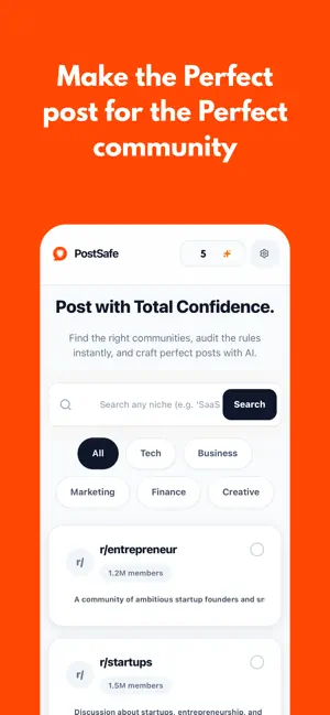 PostSafe app screenshot 1