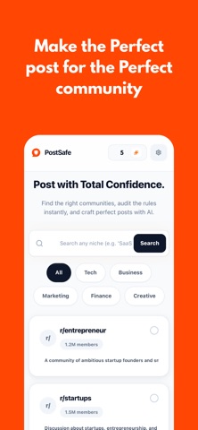 PostSafe app screenshot