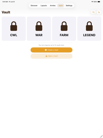 BaseVault iPad screenshot
