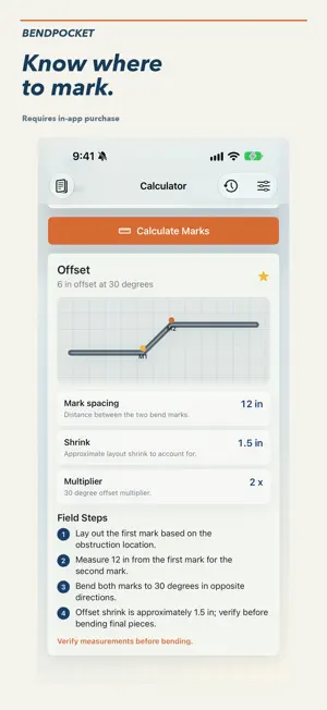 BendPocket: Conduit Calculator screenshot 1