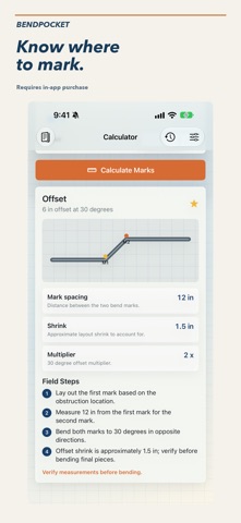 BendPocket: Conduit Calculator Screenshot 1 of 3
