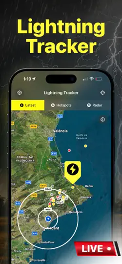 Lightning Tracker & Live Radar iPhone-skjermbilde 1