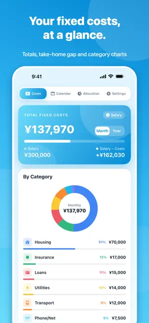 FixedCost - Budget Tracker screenshot 1