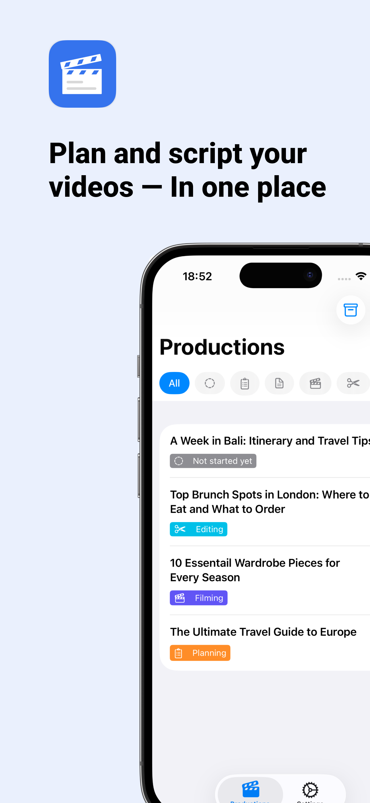 Video Production Planner