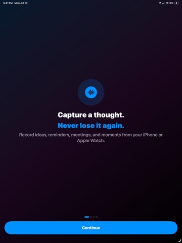 VoiceBrief: AI Voice Notes iPad screenshot