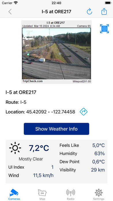 Oregon Road and Traffic Cams Screenshot