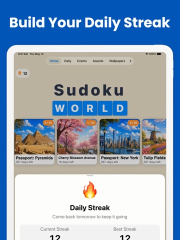 Sudoku Puzzle World iPad screenshot