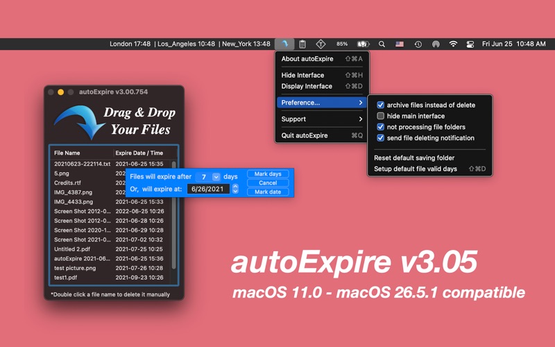 Screenshot #1 pour autoExpire