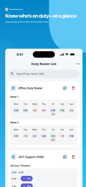 Simple Duty Roster screenshot 3