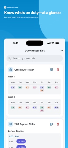 Simple Duty Roster Screenshot 3 of 4