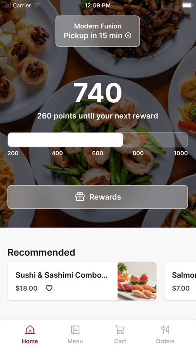 Modern Fusion iPhone screenshot 1 - Food & Drink app