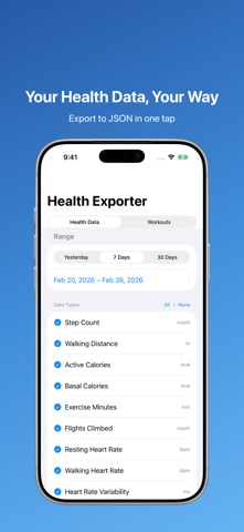 Health Exporter & Shortcuts screenshot