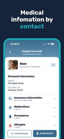 Family Care hub iPhone screenshot
