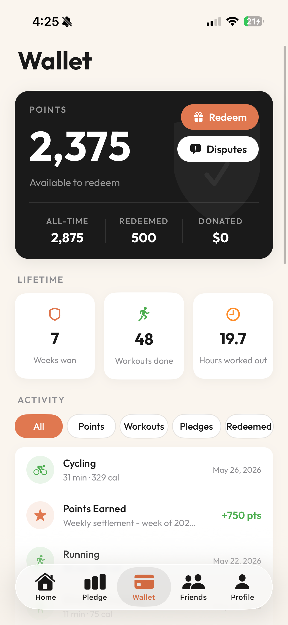 Workout Pledge screenshot 4