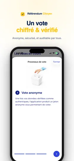 Capture d'écran de Référendum Citoyen sur iPhone 4