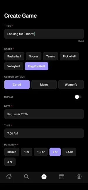 nextup-lfm: find pickup games screenshot 4