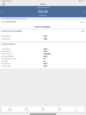 Virginia National Bank iPad screenshot