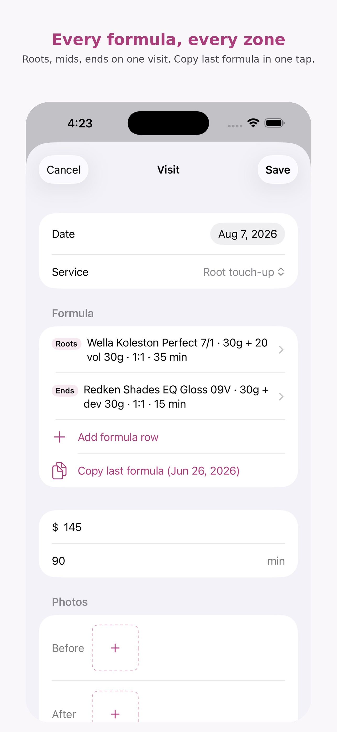 Screenshot 1 of Color Formula Cards