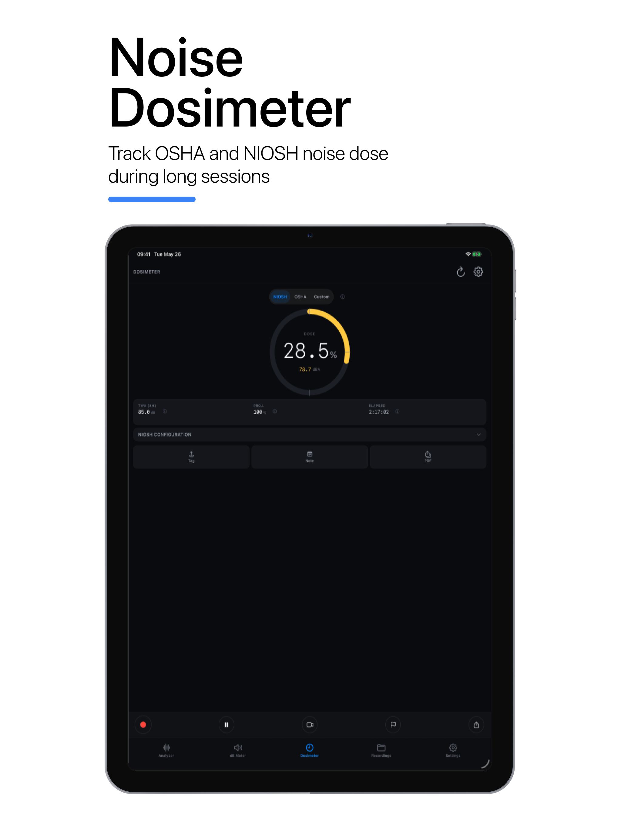 Frequency Analyzer: dB Meter