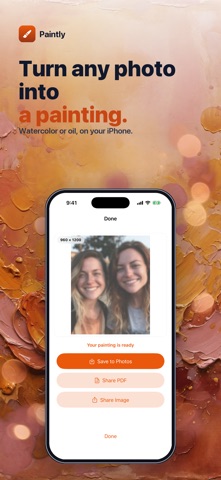 Paintly: Photo to Painting iPhone screenshot