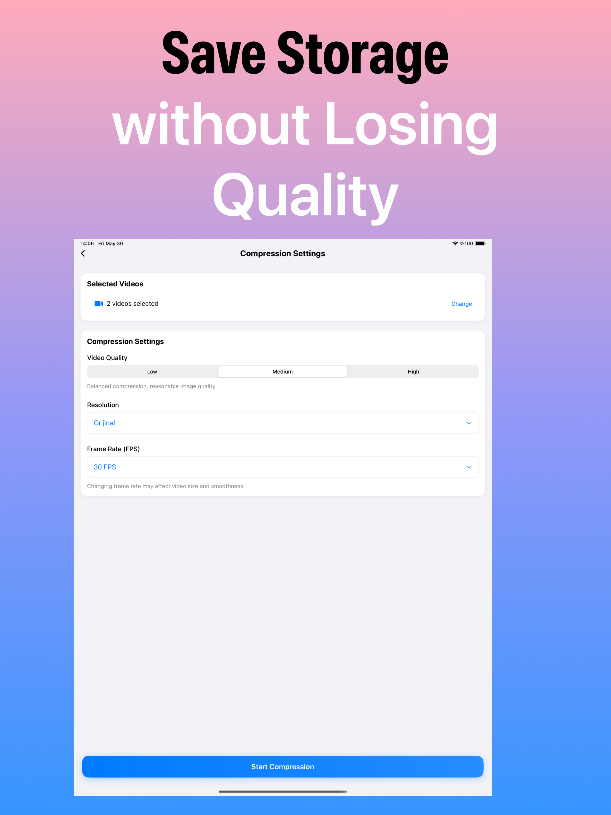 Compress Videos - Resize Video