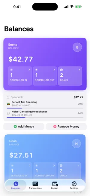 Allowance by Qube: Kids Money screenshot 1