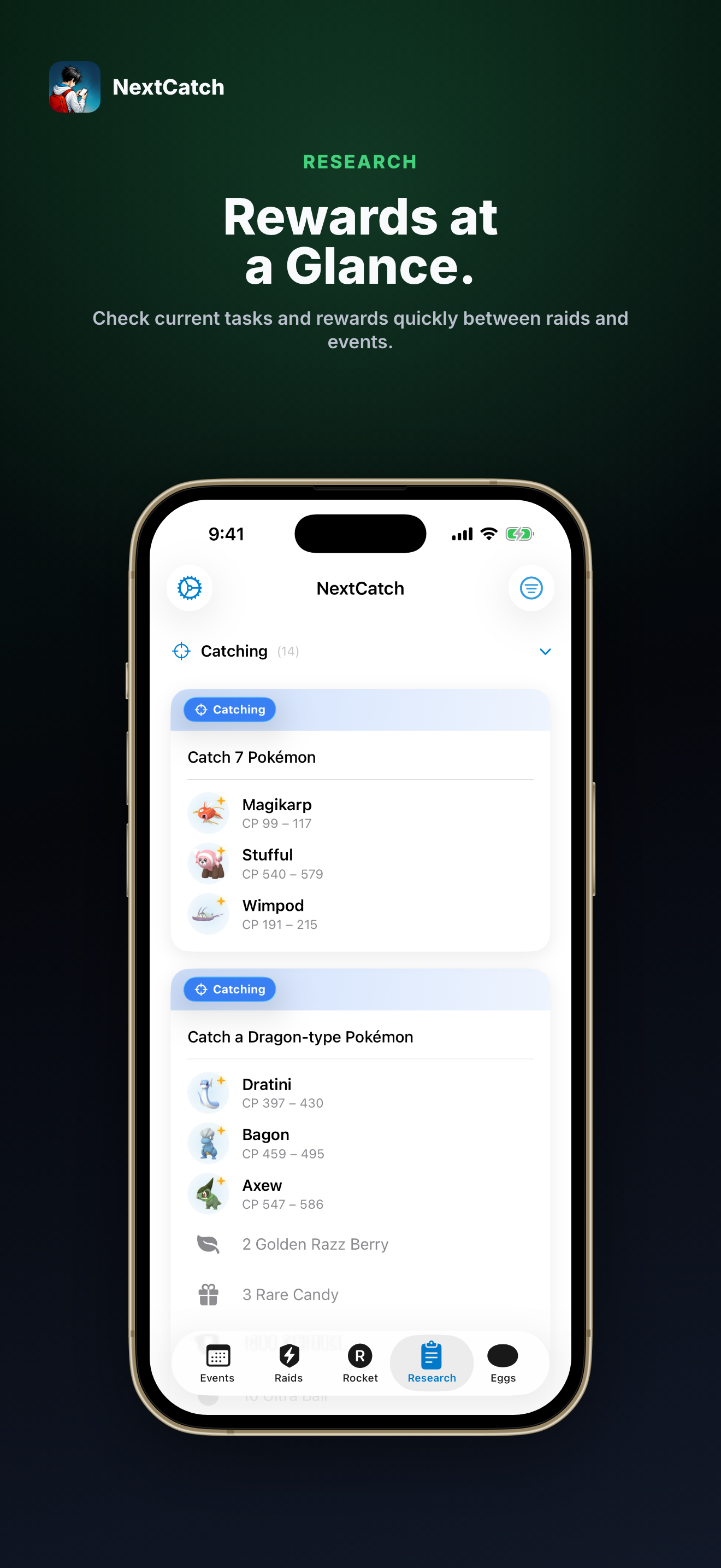 NextCatch: Raids & Events