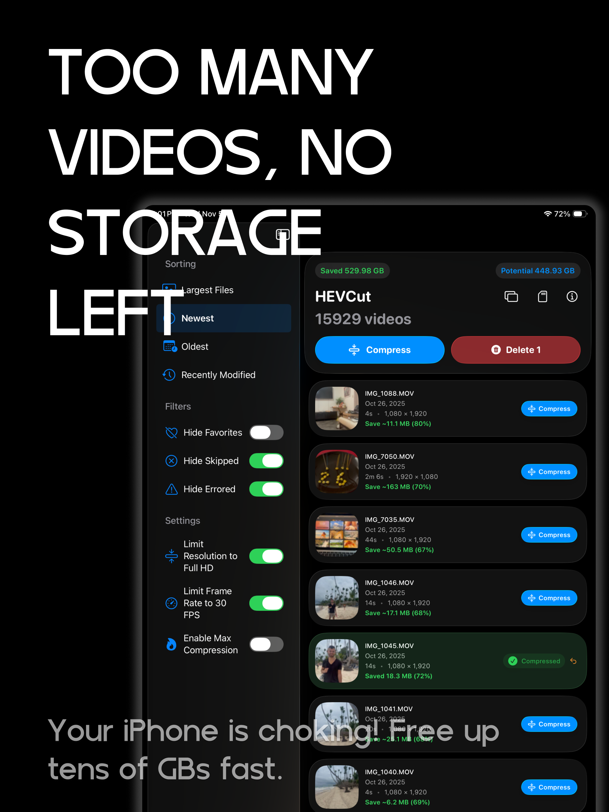 Video Compressor - HEVCut