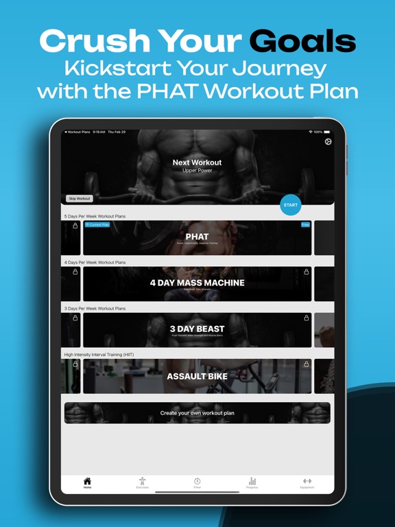 Screenshot #6 pour PHAT Workout Plan & Tracker