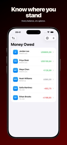 Money Owed app screenshot