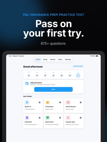 P&C Insurance Prep 2026 iPad screenshot