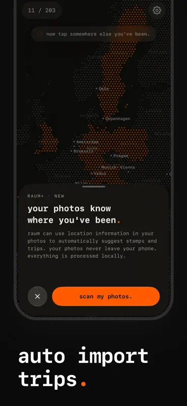 raum. map of countries visited screenshot 3 of 5