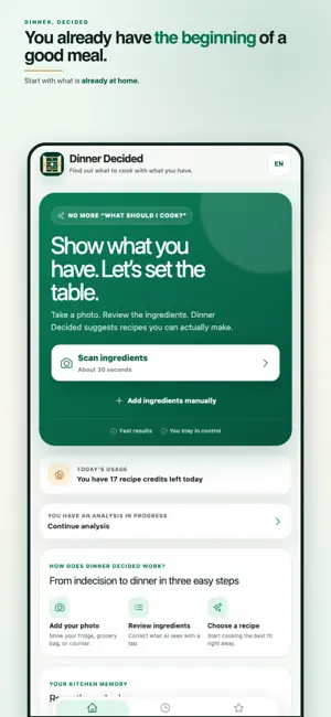 Dinner Decided: Fridge Recipes screenshot 1