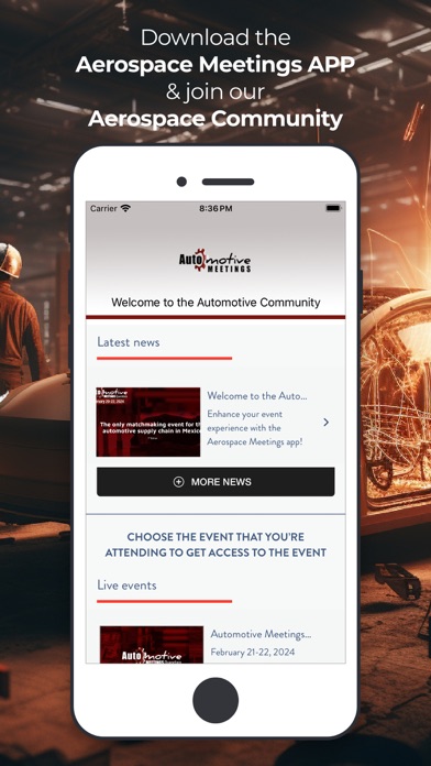 Automotive Meetings app screenshot