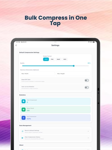 Image Compressor : Bulk iPad screenshot