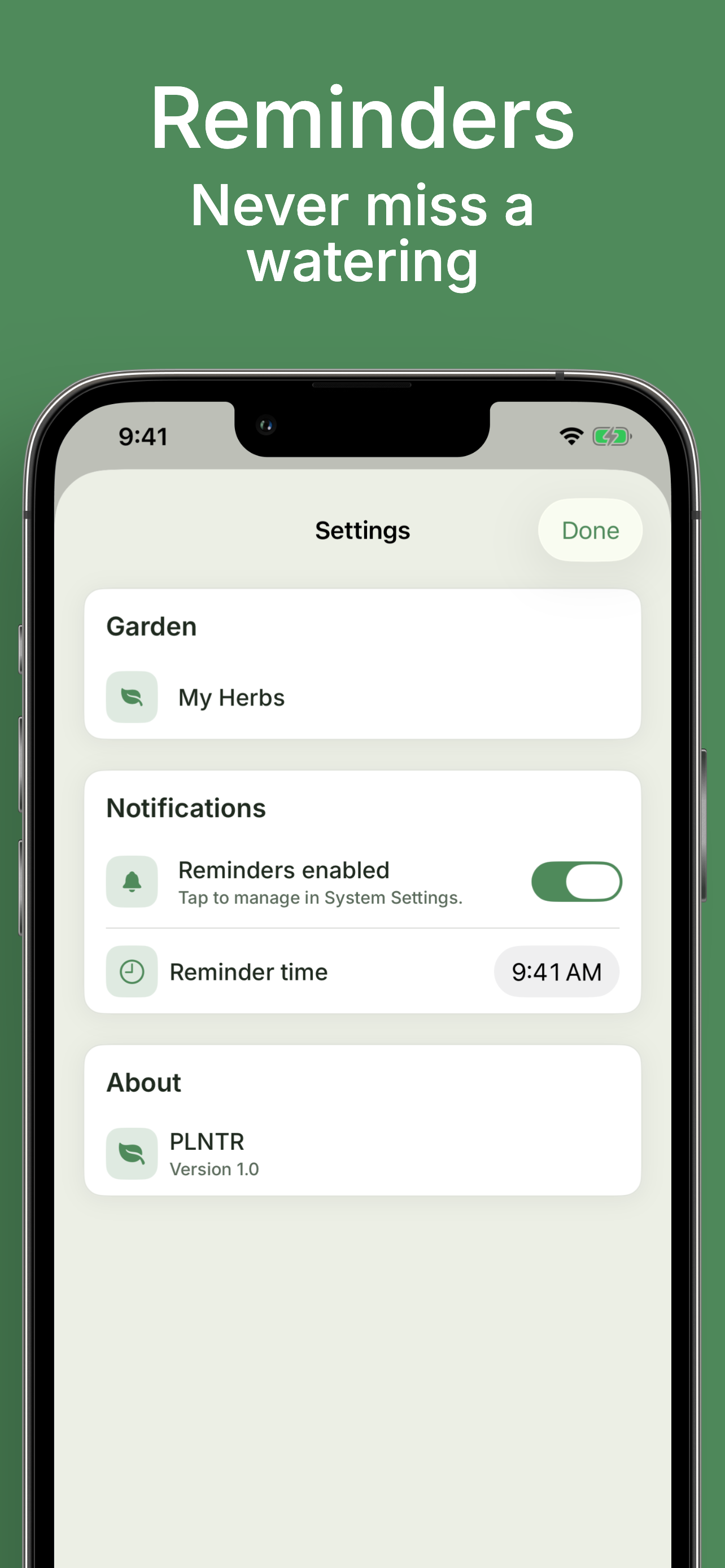 PLNTR: Plant Care