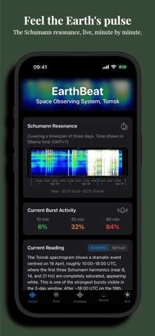 EarthBeat - Schumann Resonance iPhone screenshot