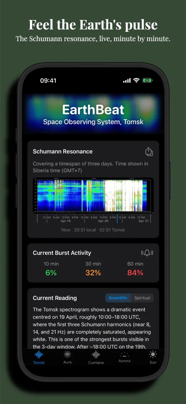 EarthBeat - Schumann Resonance Screenshot 1