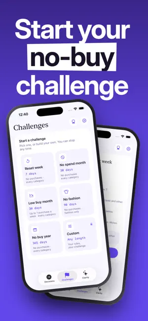 mora: no buy challenge tracker screenshot 1