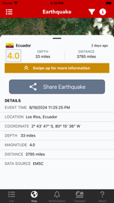 Earthquake: Alerts & Map screenshot