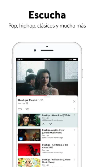 Captura de pantalla de YouTube en iPhone 5