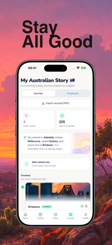 All Good: WHV Tracker screenshot